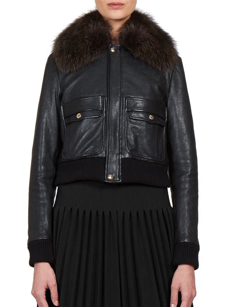 vintage givenchy fur coat|givenchy bomber jacket women's.